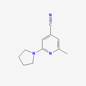 molecular formula C11H13N3 B1434851 2-甲基-6-(吡咯烷-1-基)吡啶-4-腈 CAS No. 1601948-35-9