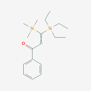 molecular formula C18H30OSi2 B14348529 1-Phenyl-3-(triethylsilyl)-3-(trimethylsilyl)prop-2-en-1-one CAS No. 90313-69-2