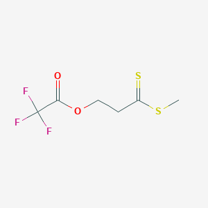 molecular formula C6H7F3O2S2 B14348530 3-(Methylsulfanyl)-3-sulfanylidenepropyl trifluoroacetate CAS No. 91106-82-0