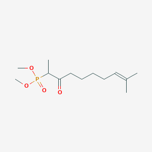 molecular formula C13H25O4P B14348545 Dimethyl (9-methyl-3-oxodec-8-en-2-yl)phosphonate CAS No. 91269-56-6