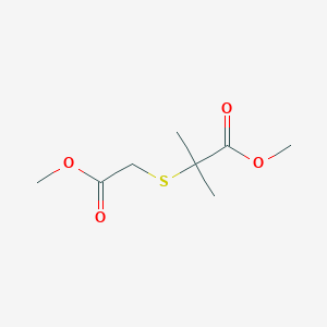 molecular formula C8H14O4S B1434856 Methyl 2-[(2-methoxy-2-oxoethyl)sulfanyl]-2-methylpropanoate CAS No. 1803561-22-9