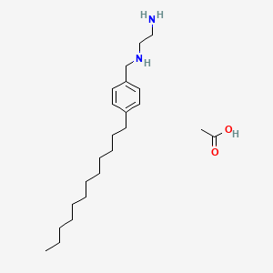 molecular formula C23H42N2O2 B14348565 acetic acid;N'-[(4-dodecylphenyl)methyl]ethane-1,2-diamine CAS No. 93377-00-5