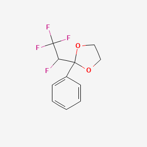 molecular formula C11H10F4O2 B14348583 2-Phenyl-2-(1,2,2,2-tetrafluoroethyl)-1,3-dioxolane CAS No. 93561-63-8