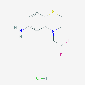 molecular formula C10H13ClF2N2S B1434859 4-(2,2-difluoroethyl)-3,4-dihydro-2H-1,4-benzothiazin-6-amine hydrochloride CAS No. 1803587-56-5