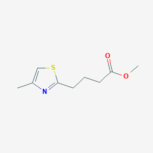 molecular formula C9H13NO2S B1434861 Methyl 4-(4-methyl-1,3-thiazol-2-yl)butanoate CAS No. 1803586-63-1