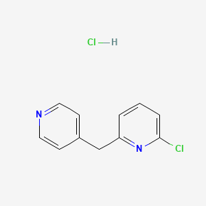molecular formula C11H10Cl2N2 B1434862 2-Chloro-6-[(pyridin-4-yl)methyl]pyridine hydrochloride CAS No. 1803598-55-1