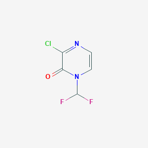 molecular formula C5H3ClF2N2O B1434863 3-Chloro-1-(difluoromethyl)pyrazin-2(1H)-one CAS No. 1603237-94-0