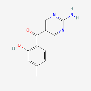 (2-Aminopyrimidin-5-yl)(2-hydroxy-4-methylphenyl)methanone