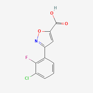 molecular formula C10H5ClFNO3 B1434867 3-(3-Chloro-2-fluorophenyl)-1,2-oxazole-5-carboxylic acid CAS No. 1126636-81-4