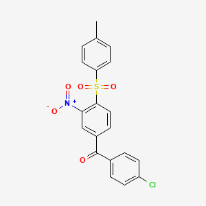 (4-Chlorophenyl)[4-(4-methylbenzene-1-sulfonyl)-3-nitrophenyl]methanone