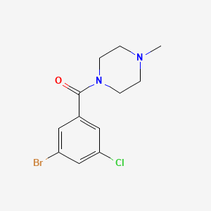 molecular formula C12H14BrClN2O B1434869 (3-Bromo-5-chlorophenyl)(4-methylpiperazin-1-yl)methanone CAS No. 312537-17-0