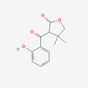 molecular formula C13H14O4 B14348694 3-(2-Hydroxybenzoyl)-4,4-dimethyloxolan-2-one CAS No. 90330-93-1