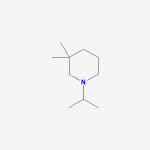 B143487 3,3-Dimethyl-1-propan-2-ylpiperidine CAS No. 125943-35-3