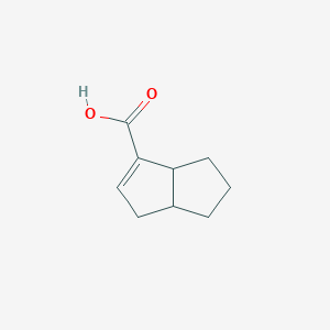 molecular formula C9H12O2 B14348708 3,3a,4,5,6,6a-Hexahydropentalene-1-carboxylic acid CAS No. 90673-63-5