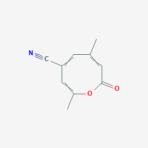 molecular formula C10H9NO2 B14348777 4,8-Dimethyl-2-oxo-2H-oxocine-6-carbonitrile CAS No. 92885-05-7