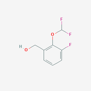 molecular formula C8H7F3O2 B1434879 [2-(Difluoromethoxy)-3-fluorophenyl]methanol CAS No. 1242257-84-6