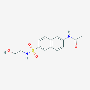 N-{6-[(2-Hydroxyethyl)sulfamoyl]naphthalen-2-yl}acetamide