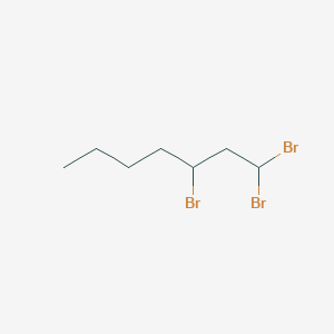 1,1,3-Tribromoheptane