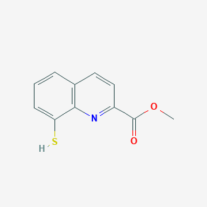 molecular formula C11H9NO2S B14348823 Methyl 8-sulfanylquinoline-2-carboxylate CAS No. 95613-72-2