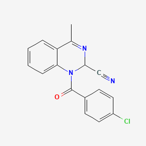 1-(4-Chlorobenzoyl)-4-methyl-1,2-dihydroquinazoline-2-carbonitrile