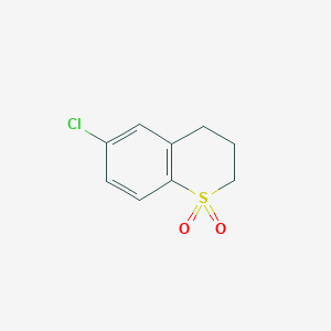 molecular formula C9H9ClO2S B14348854 6-Chloro-3,4-dihydro-1-benzothiopyran-1,1(2H)-dione CAS No. 90520-62-0