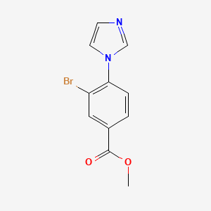 molecular formula C11H9BrN2O2 B1434886 3-溴-4-(1H-咪唑-1-基)苯甲酸甲酯 CAS No. 1800489-57-9