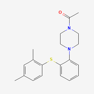 1-[4-[2-(2,4-Dimethylphenyl)sulfanylphenyl]piperazin-1-yl]ethanone