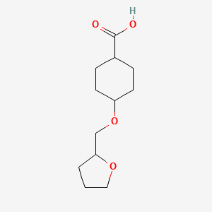 molecular formula C12H20O4 B1434888 4-[(Oxolan-2-yl)methoxy]cyclohexane-1-carboxylic acid CAS No. 1596618-17-5