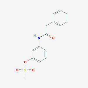 molecular formula C15H15NO4S B14348897 3-(2-Phenylacetamido)phenyl methanesulfonate CAS No. 95384-56-8