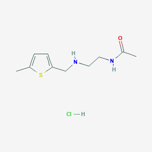 molecular formula C10H17ClN2OS B1434891 N-(2-{[(5-methylthiophen-2-yl)methyl]amino}ethyl)acetamide hydrochloride CAS No. 1803586-06-2