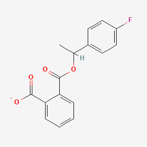 molecular formula C16H12FO4- B14348912 2-{[1-(4-Fluorophenyl)ethoxy]carbonyl}benzoate CAS No. 92455-22-6