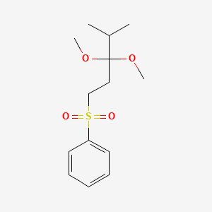 (3,3-Dimethoxy-4-methylpentane-1-sulfonyl)benzene