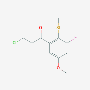 molecular formula C13H18ClFO2Si B1434894 3-Chloro-1-[3-fluoro-5-methoxy-2-(trimethylsilyl)phenyl]propan-1-one CAS No. 1803587-18-9