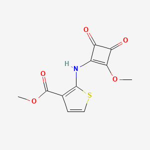 molecular formula C11H9NO5S B1434897 Methyl 2-[(2-methoxy-3,4-dioxocyclobut-1-en-1-yl)amino]thiophene-3-carboxylate CAS No. 1858251-73-6