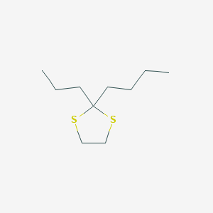 molecular formula C10H20S2 B14348970 2-Butyl-2-propyl-1,3-dithiolane CAS No. 93215-68-0