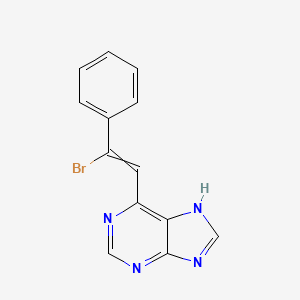 6-(2-Bromo-2-phenylethenyl)-7H-purine