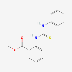 molecular formula C15H14N2O2S B14348984 Benzoic acid, 2-[[(phenylamino)thioxomethyl]amino]-, methyl ester CAS No. 96221-91-9