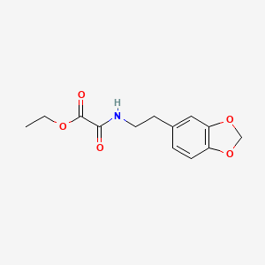 molecular formula C13H15NO5 B14348996 Ethyl {[2-(2H-1,3-benzodioxol-5-yl)ethyl]amino}(oxo)acetate CAS No. 91958-62-2