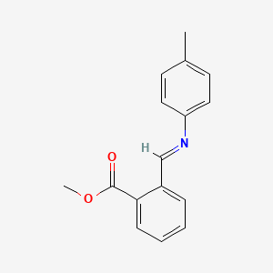 molecular formula C16H15NO2 B14349004 Methyl 2-{(E)-[(4-methylphenyl)imino]methyl}benzoate CAS No. 94420-82-3