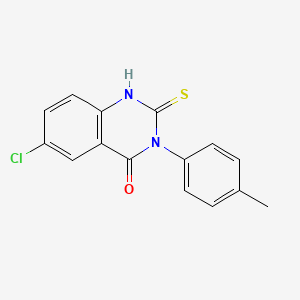 6-Chloro-3-(4-methylphenyl)-2-sulfanylidene-2,3-dihydroquinazolin-4(1H)-one