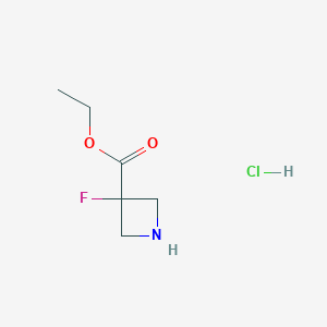 molecular formula C6H11ClFNO2 B1434904 Ethyl 3-fluoroazetidine-3-carboxylate hydrochloride CAS No. 1803596-65-7