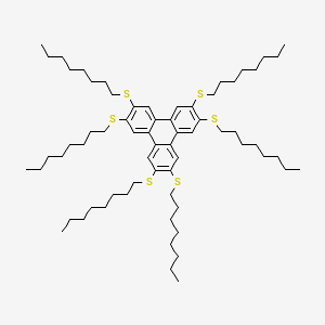 molecular formula C66H108S6 B14349054 2,3,6,7,10,11-Hexakis(octylsulfanyl)triphenylene CAS No. 90430-83-4