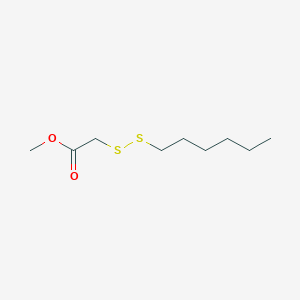 molecular formula C9H18O2S2 B14349065 Methyl (hexyldisulfanyl)acetate CAS No. 93282-64-5