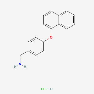 [4-(Naphthalen-1-yloxy)phenyl]methanamine hydrochloride