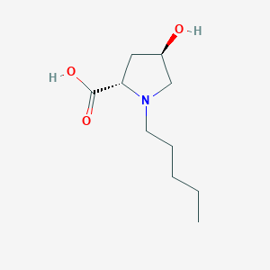 molecular formula C10H19NO3 B14349120 (4R)-4-Hydroxy-1-pentyl-L-proline CAS No. 90245-01-5