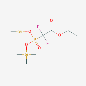 molecular formula C10H23F2O5PSi2 B14349121 Ethyl {bis[(trimethylsilyl)oxy]phosphoryl}(difluoro)acetate CAS No. 91410-84-3