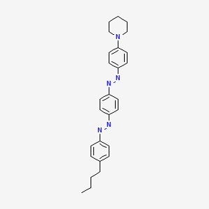 1-{4-[(E)-{4-[(E)-(4-Butylphenyl)diazenyl]phenyl}diazenyl]phenyl}piperidine