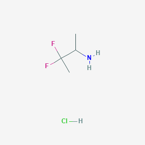 molecular formula C4H10ClF2N B1434914 3,3-二氟丁-2-胺盐酸盐 CAS No. 1781134-42-6