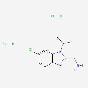 [(6-Chloro-1-isopropyl-1H-benzimidazol-2-yl)methyl]amine dihydrochloride