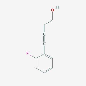 molecular formula C10H9FO B14349172 3-Butyn-1-ol, 4-(2-fluorophenyl)- CAS No. 92587-65-0